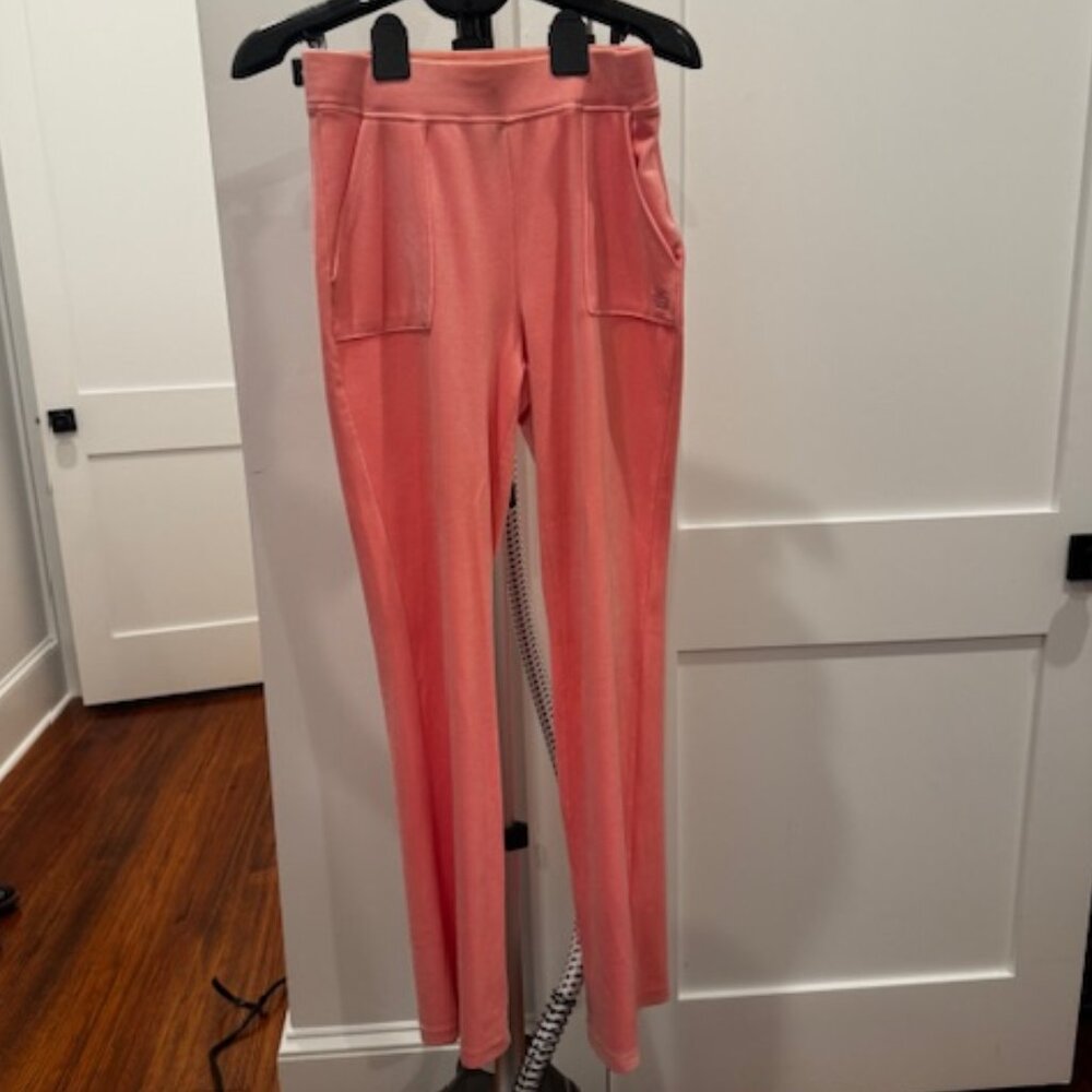 Juicy Couture Pink Velour Tracksuit, 2 pieces, Zip Hoodie Jacket & Pants, Size S - Picture 7 of 9